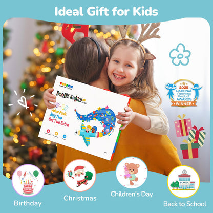 TECJOE LCD Schreibtafel, 8,5 Zoll Buntes Zeichentablett, Reisespiele Aktivitäts-Lernspielzeug für Kinder, Geburtstagsgeschenke für 3-8-jährige Jungen Mädchen Kleinkinder Vorschulkinder
