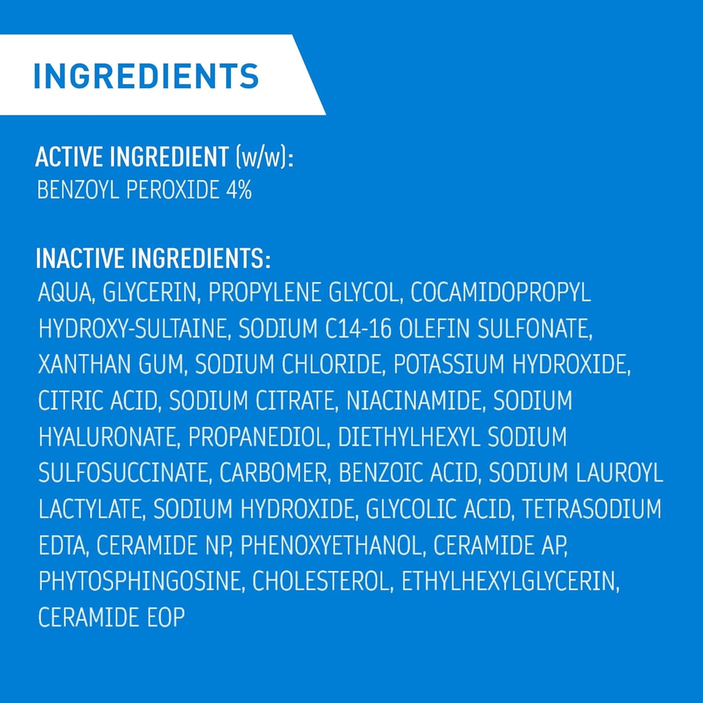CeraVe 4% Benzoylperoxid Aknebehandlung Schäumendes Reinigungsgel für Gesicht & Körper, mit Hyaluronsäure und Niacinamid. Hilft, Akne-Pickel zu klären und Ausbrüchen vorzubeugen. Sanftes Gel, Parfümfrei, 150ml