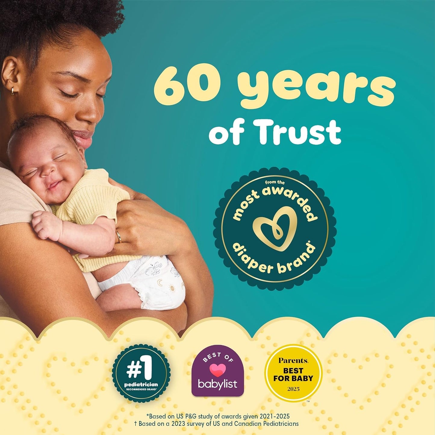 Pampers Swaddlers Windeln, Größe 0 (bis 4,5 kg), 84 Stück, Saugfähig, Hält Babys trocken und bequem, Hautverträgliche Einwegwindel
