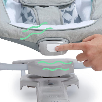 Ingenuity ConvertMe 2-in-1 Kompakte tragbare automatische Babyschaukel & Babysitz, batteriebetriebene Vibrationen, Naturgeräusche, 0-9 Monate 2,7-9 kg (Raylan)
