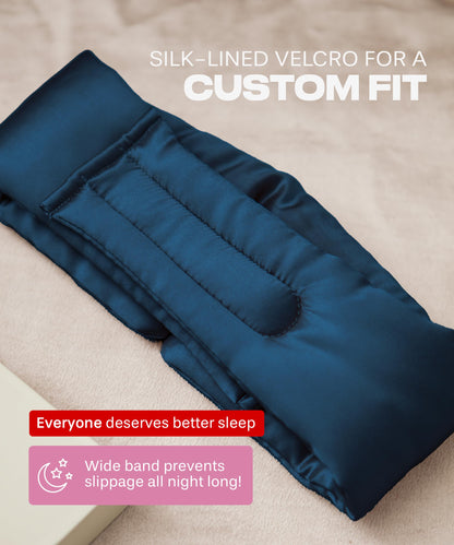 SUNDAYSILKS™ Exclusive Mulberry Silk Sleep Mask | Soft Eye Covers, Blackout Sleeping Mask for Women & Men | Silk Eye Mask for Sleep, Travel, and Relaxation | Antifaz para Dormir [Nude Champagne]
