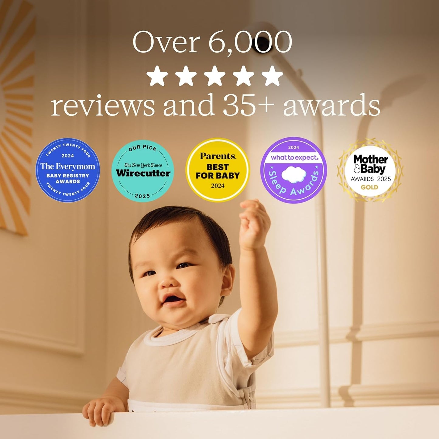 Nanit Nursery Bundle Smart Baby Monitor with Wall Mount – 1080p HD Wi-Fi Camera, Monitoring, Sleep Tracking, Two-Way Audio, Night Vision, Motion & Cry Notifications, White