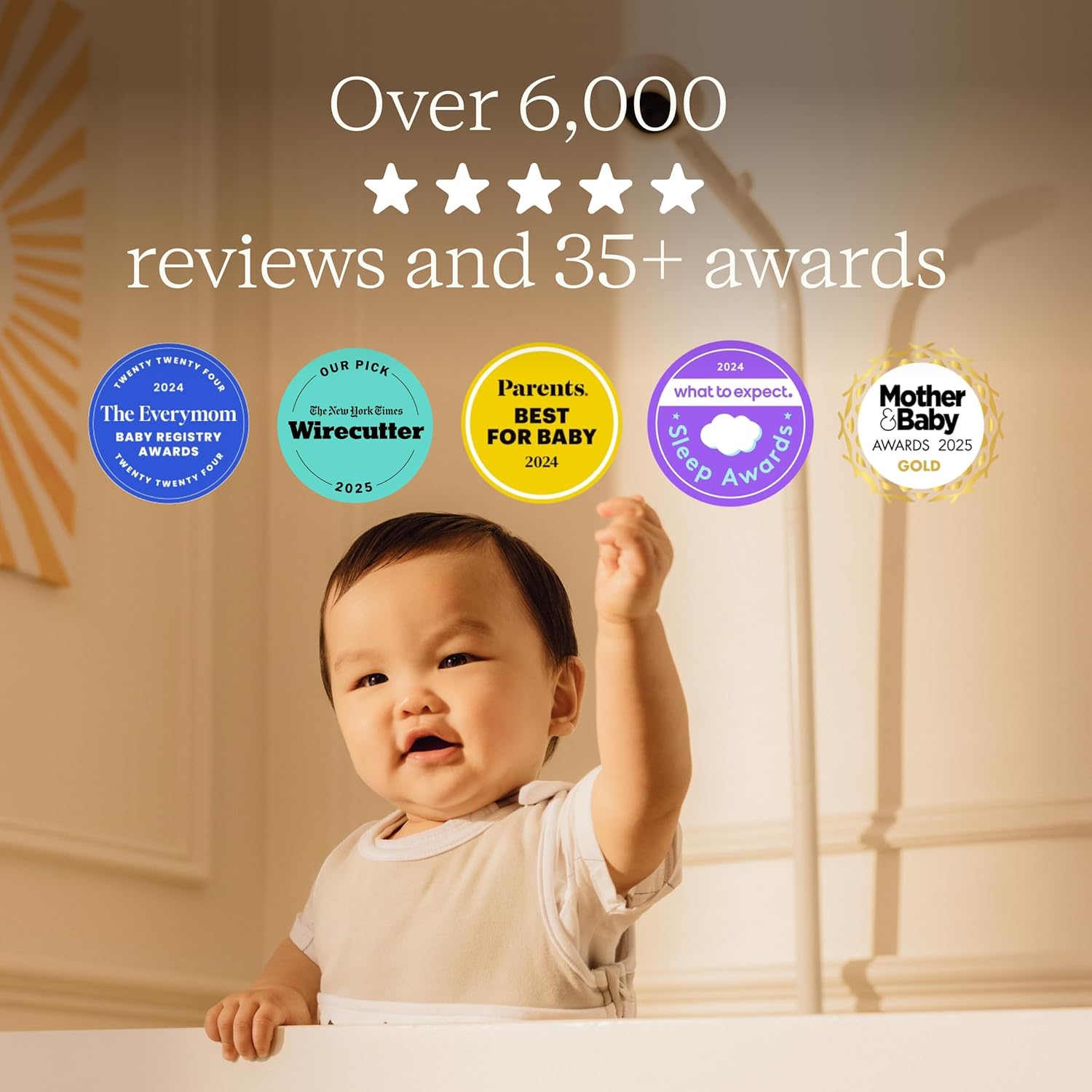 Nanit Nursery Bundle Smart Baby Monitor with Wall Mount – 1080p HD Wi-Fi Camera, Monitoring, Sleep Tracking, Two-Way Audio, Night Vision, Motion & Cry Notifications, White