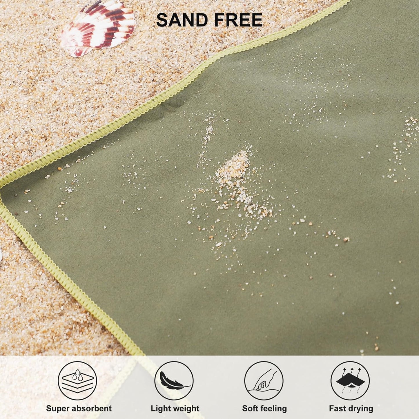 Rainleaf Mikrofaserhandtuch, perfekt für Reisen, Fitnessstudio und Camping. Schnell trocknend - Super saugfähig - Ultra kompakt - Leicht. Geeignet für Ausflüge, Strand, Dusche, Rucksackreisen, Schwimmbad