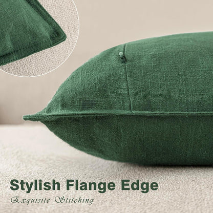 Elevate Your Space with Foindtower's Pine Green Throw Pillow Covers