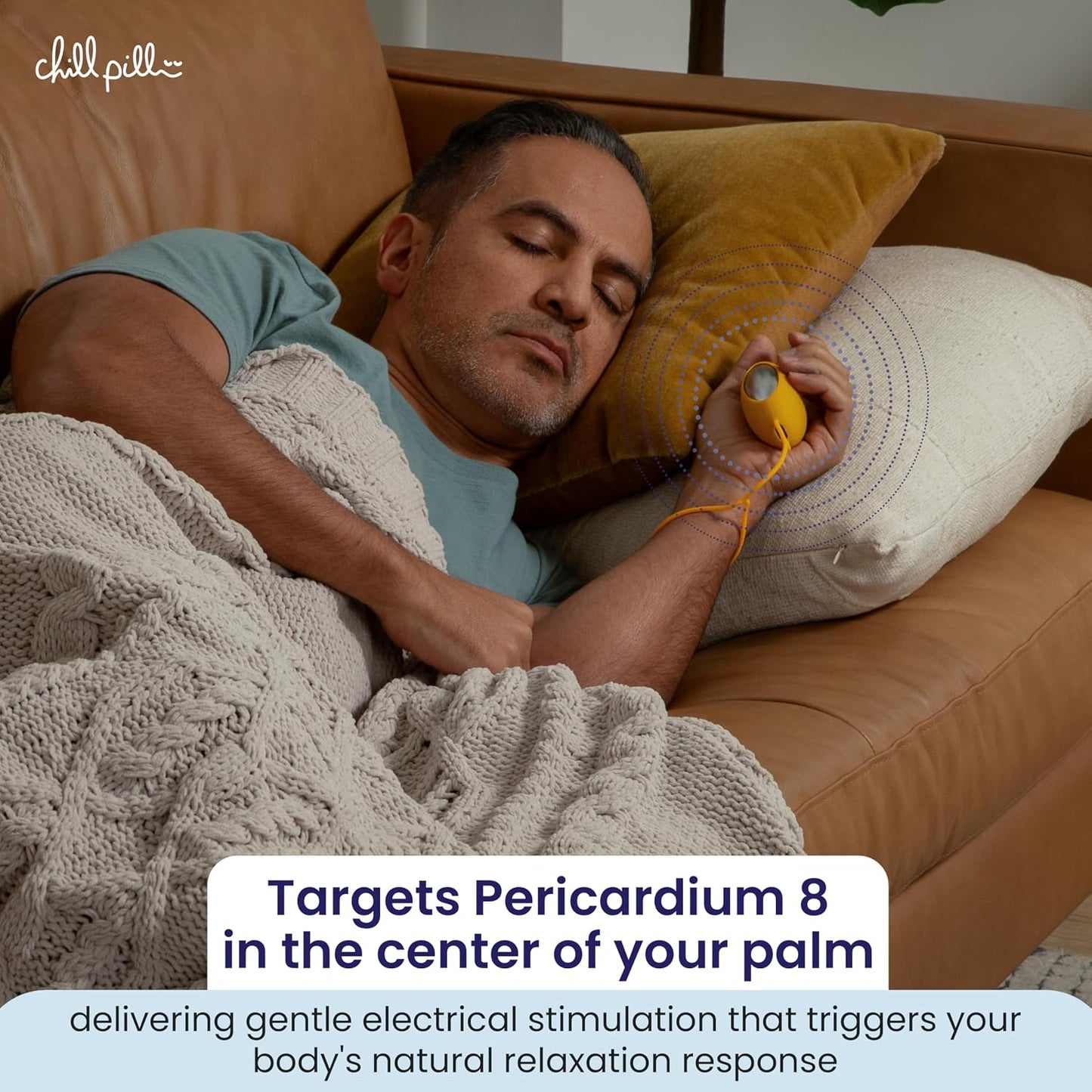 The Chill Pill Plus Sleep Aid Device with Heat, Compact Sleep Device with Targeted Pressure Point Therapy for Stress Relief, Panic Attacks, and Agitation - Heated Chill Pill Device by Mend Your Mental