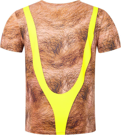 Cozople Herren T-Shirts 3D Bedruckt Lustige Shirts Hässliche Kurzarm Rundhals Oberteil Tee