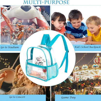 Mini Transparenter Rucksack 12x12x6 Stadion Zugelassener Plastik-Rucksack