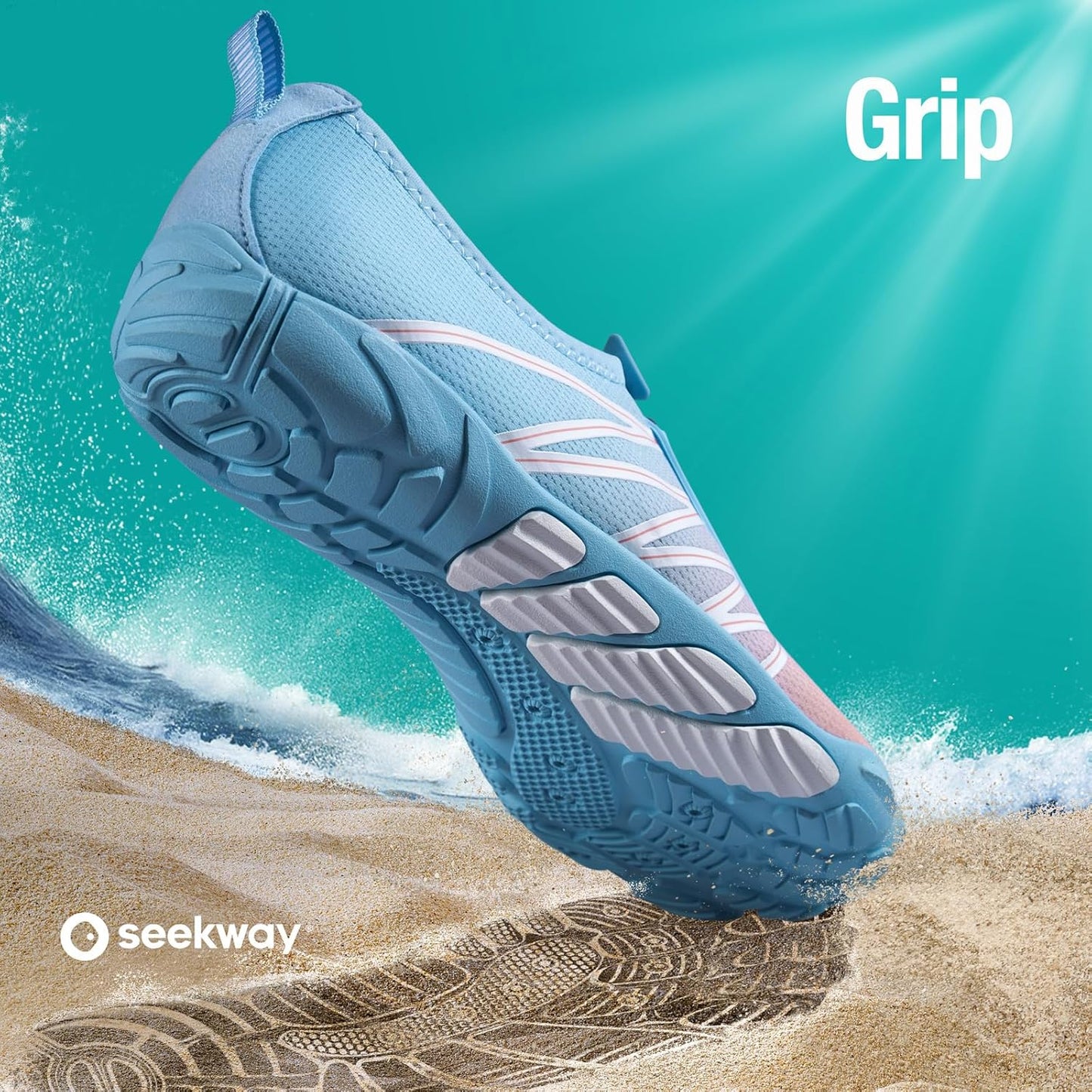 SEEKWAY Wasserschuhe Herren Damen Erwachsene Quick-Dry Badeschuhe Barfußschuhe für Strand Schwimmen Fluss Pool See Wandern Kajak Surfen