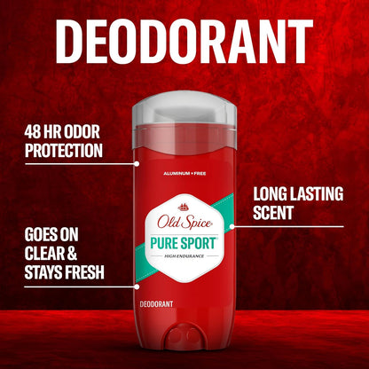 Old Spice High Endurance Deodorant für Herren, Aluminiumfrei, Pure Sport Duft, 107 g