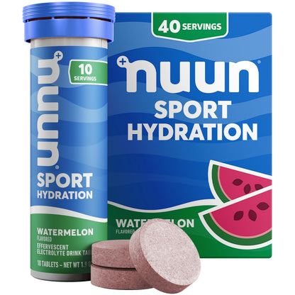 Nuun Sport Electrolyte Tablets with Magnesium, Calcium, Potassium, Chloride & Sodium, Gluten Free & Vegan, Mixed Flavors, 48 Pack (40 Servings Total)