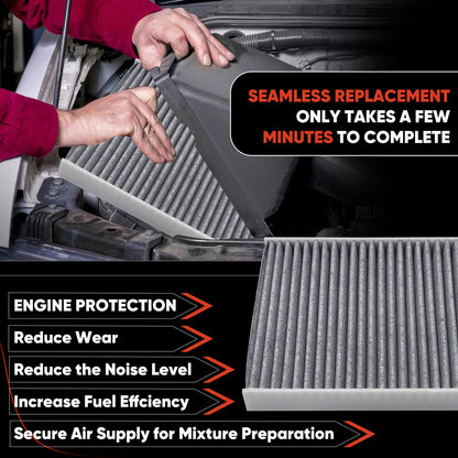 CA10262 Engine Air Filter Fit Ford Expedition/F150/F250/F350 (2007-2021) & Lincoln Navigator Replaces FA1883, 7C3Z9601A, A35642