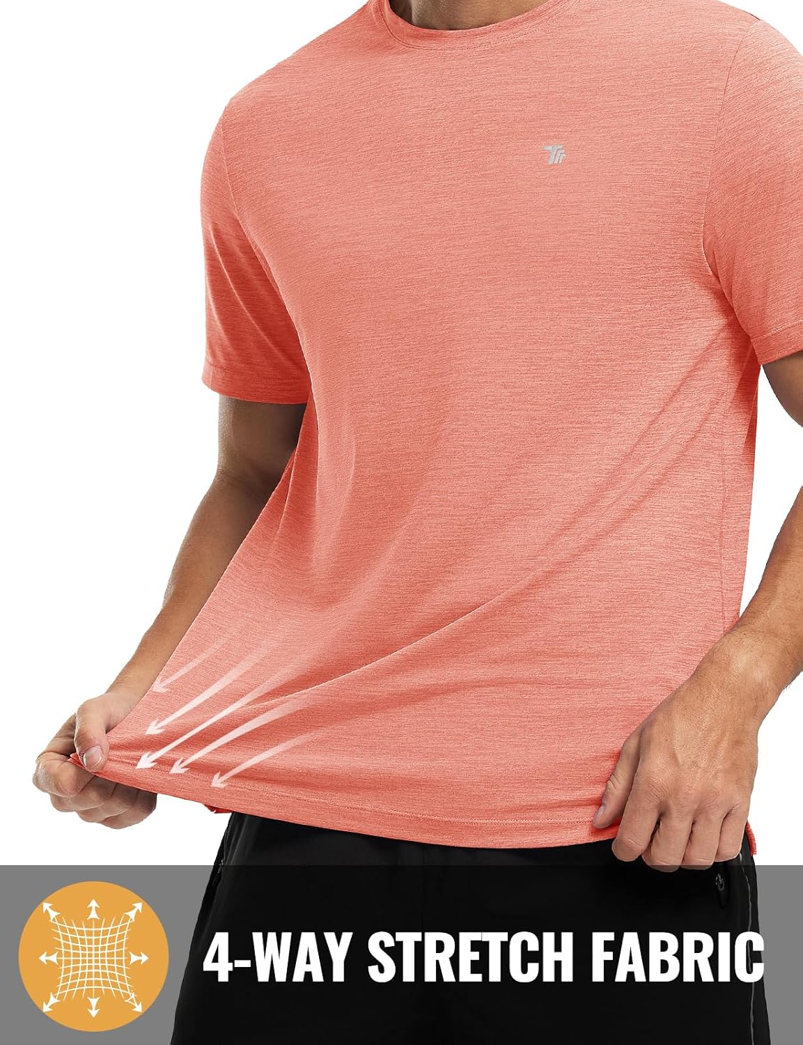 Rdruko Herren Kurzarm Trainingsshirts – Trockene Passform – Feuchtigkeitstransportierend – Für Laufen, Fitnessstudio, aktiven Sport