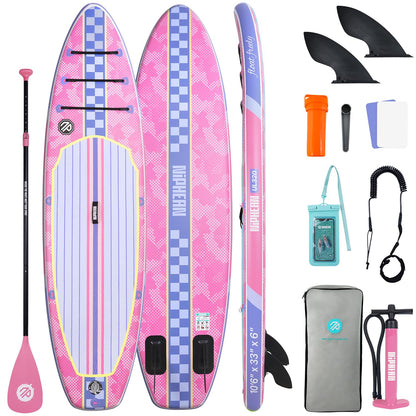 Niphean Inflatable Stand Up Paddle Board with SUP Accessories, Anti-Slip EVA Deck, 10’6’’ Inflatable Paddle Boards for Adults & Youth of All Skill Levels