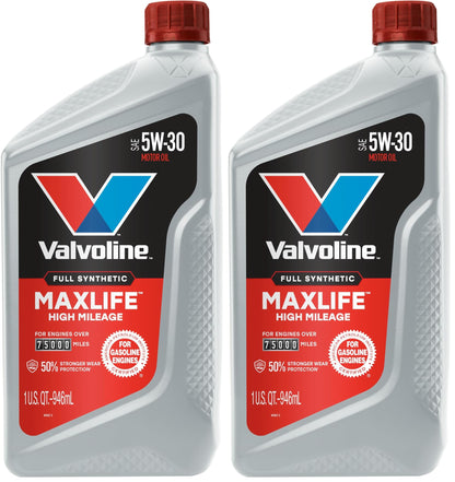 Valvoline MaxLife High Mileage 5W-30 Synthetic Blend Motor Oil 5 Quart
