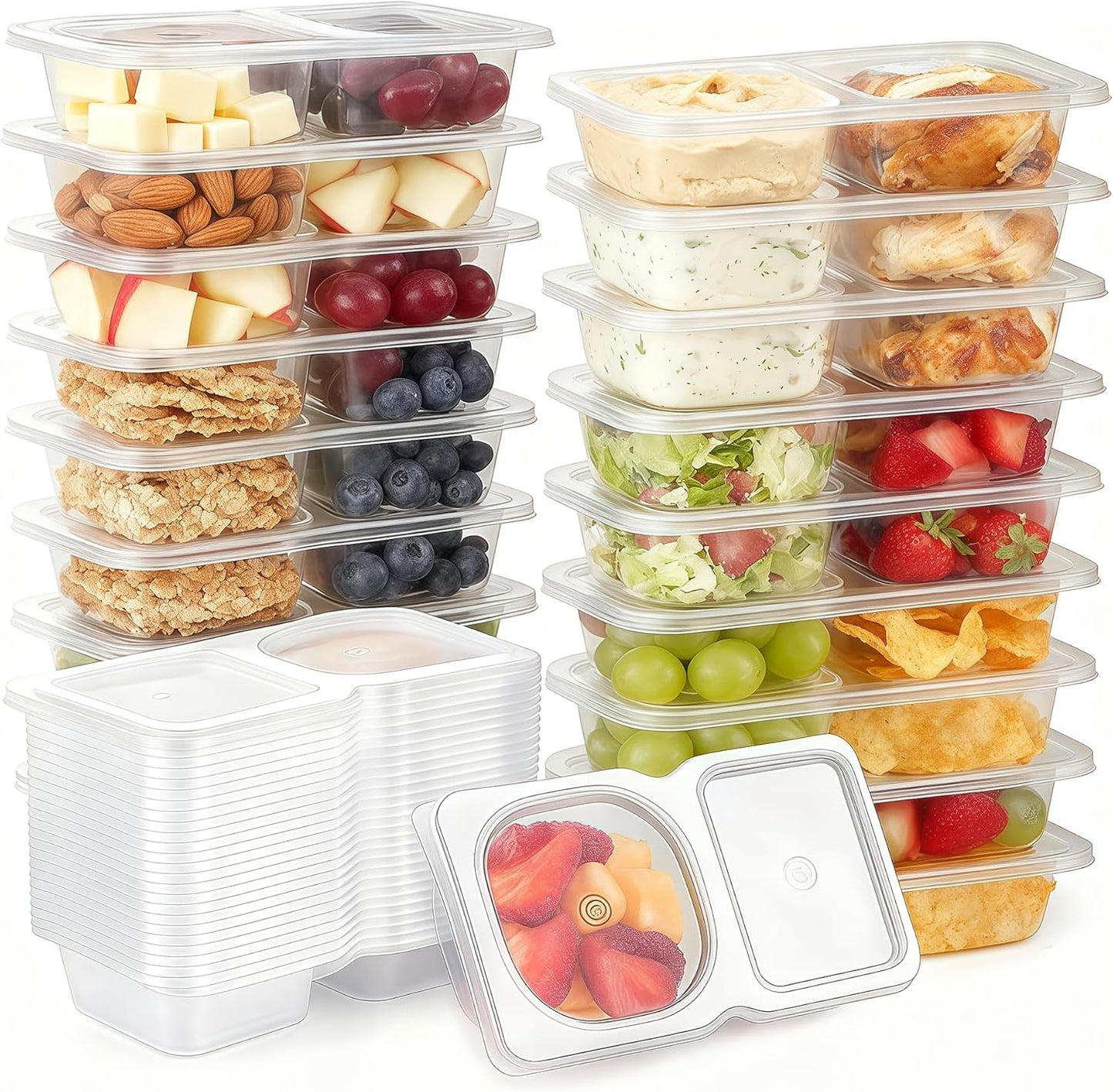 30-Pack Plastic (2-Compartment)
