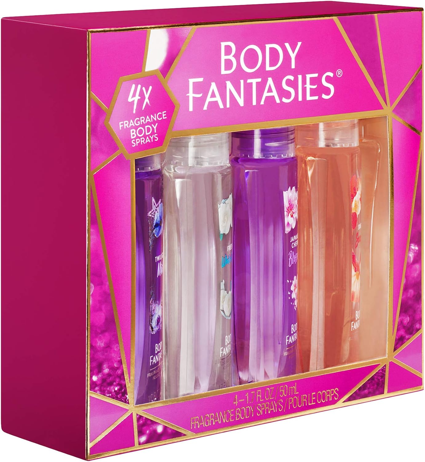 Body Fantasies 4-teiliges Geschenkset, 50 ml (4er-Pack)