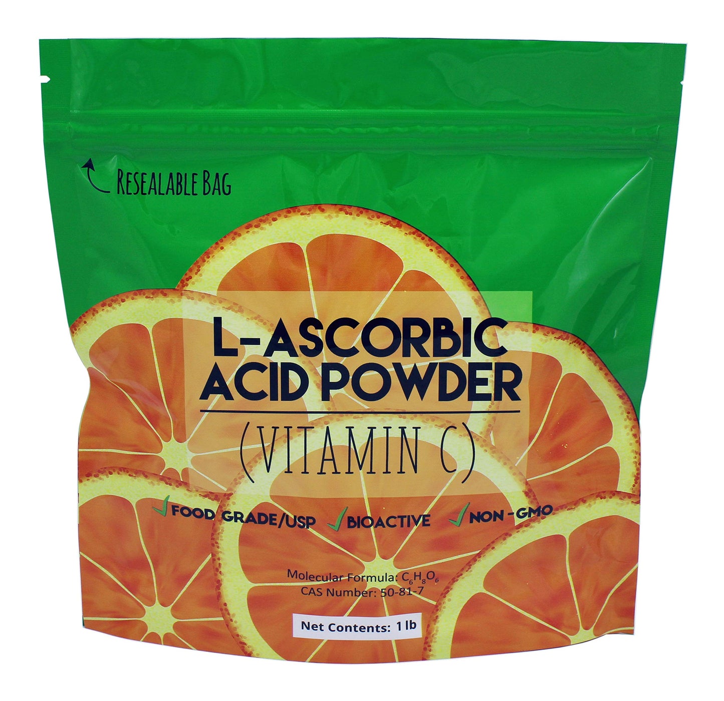 55 lb Bag of L-Ascorbic Acid Powder 99+% Food Grade USP36/BP2012 Naturally Fermented Pure White Crystals Form of Vitamin C