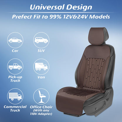 Paffenery 2026 Upgraded Cooling Car Seat Cover Front Seat, 12V-24V Ventilated Cooling Car Seat Cushion, Cooled Seat Cover for Car SUV Truck Universal Fit, Classic Black
