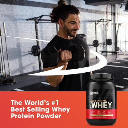 OPTIMUM NUTRITION Gold Standard 100% Whey Protein Powder, Double Rich Chocolate, 2.27kg - [packaging may vary]
