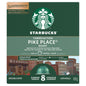 Starbucks By Nespresso Pike Place Roast Coffee Pods, Medium Roast, Nespresso Vertuo Line Compatible Capsules, 8 Coffee Pods