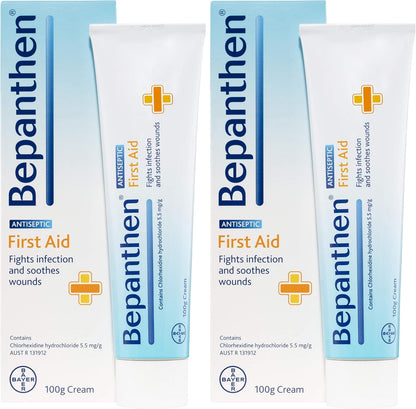 Bepanthen First Aid Cream for Effective for the Treatment and Prevention of Infection in Minor Cuts, Wounds, Abrasions, Insect Bites And Minor Burns, 100 g