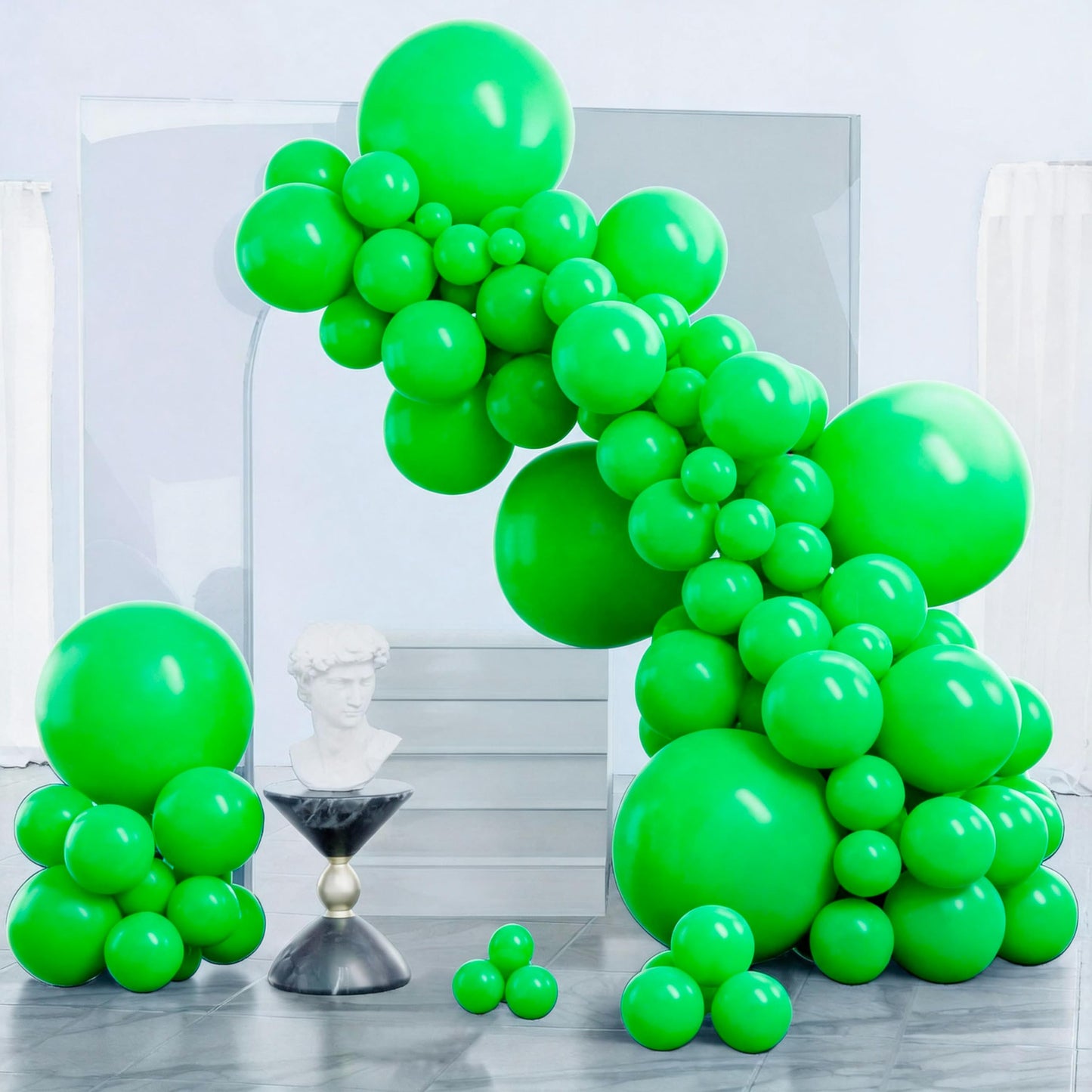 PartyWoo White Balloons 140 pcs Different Sizes of 18 12 10 5 Inch White Balloons Arch Kit Garland for Wedding Baby Shower Birthday Bridal Shower Graduation Engagement Party Decorations White-Y13