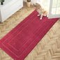 PURRUGS Dirt Trapping Door Mat 32" x 70", Non-Slip/Skid Machine Washable Entryway Rug, Dog Doormat, Super Absorbent Welcome Mat for Muddy Wet Shoes and Paws, Grayish Brown