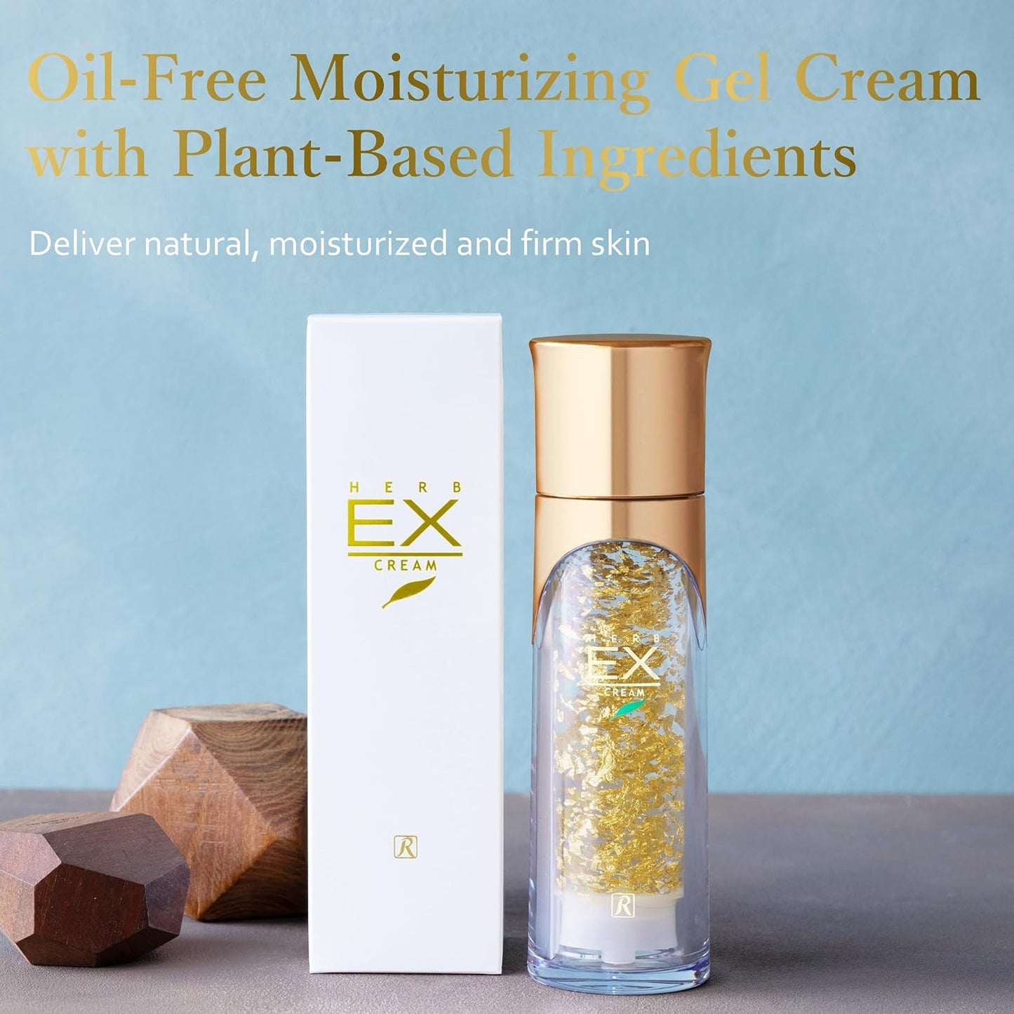 ROYAL HERB EX CREAM Face, Neck and Décolleté Moisturizer with Aloe Vera, Hyaluronic Acid, Yeast Extract and Gold, 1.76 OZ / 50g