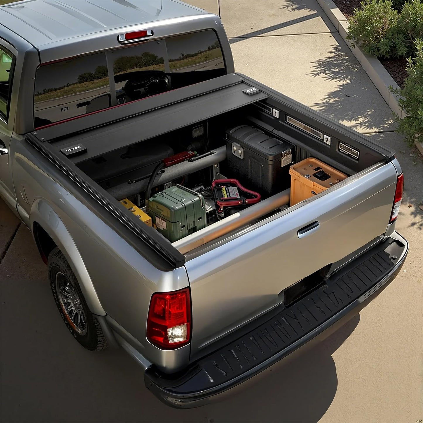 VEVOR Weiche aufrollbare Ladeflächenabdeckung, kompatibel mit 2019–2024 Dodge Ram 1500 Classic, 2003–2025 Ram 2500 3500, passend für 1,95 m (6 Fuß 4 Zoll/76 Zoll) Ladefläche, PVC-Abdeckung mit Aluminiumlegierungsstangen