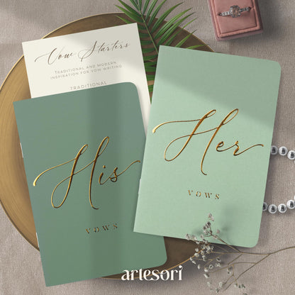 ARTESORI Premium Ehegelübde-Buch für Sie & Ihn, Soft-Touch, Goldfolie, 28 linierte Seiten, Ehegelübde-Bücher für Sie und Ihn, Hochzeits-Essentials, Hochzeits-Geschenkideen, Geschenke für Sie und Ihn [Weiß & Schwarz]