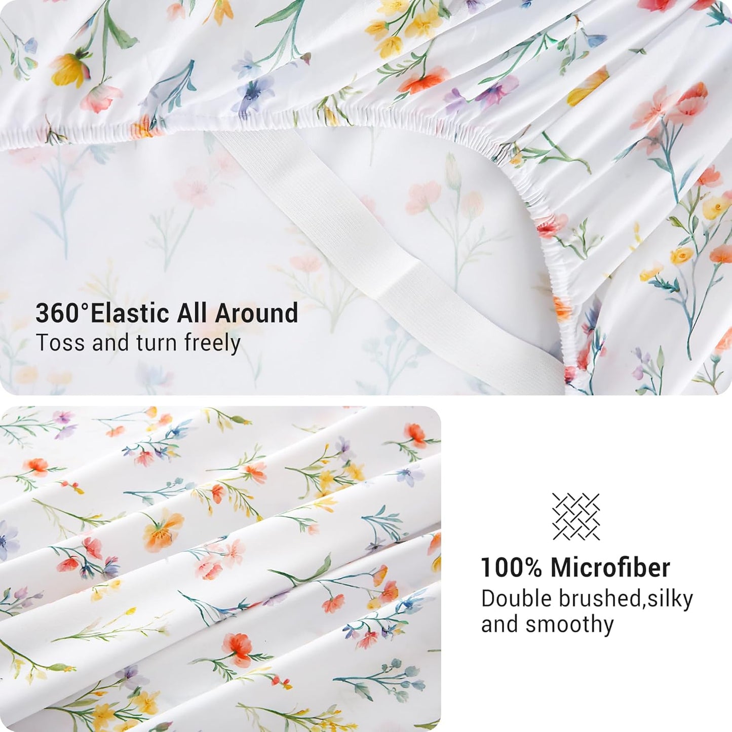Viviland Floral Queen Sheet Set - A Cozy Addition to Your Bedroom