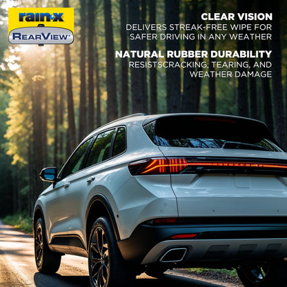 Rain-X 850212 RearView Wiper Blade 12", OEM Replacement Rear Windshield Wiper, Interchangeable Adapter for Easy Installation, All-Weather & All-Season Performance, Composite