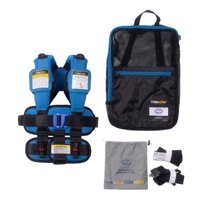 RideSafer Travel Vest Gen 6 - Small (26.5-50 lbs) - Blue - Lightweight Portable Child Safety Car Seat for Travel, Rental Cars, Rideshares