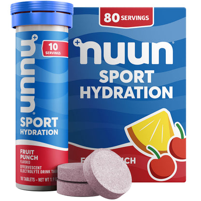 Nuun Sport Electrolyte Tablets with Magnesium, Calcium, Potassium, Chloride & Sodium, Gluten Free & Vegan, Mixed Flavors, 48 Pack (40 Servings Total)