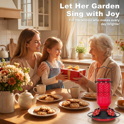 FEED GARDEN Glass Hummingbird Feeder: A Sweet Treat for Your Backyard Friends