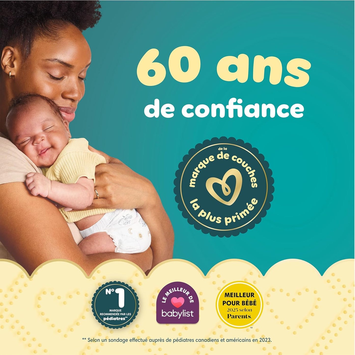 Pampers Swaddlers Windeln, Größe 0 (bis 4,5 kg), 84 Stück, Saugfähig, Hält Babys trocken und bequem, Hautverträgliche Einwegwindel
