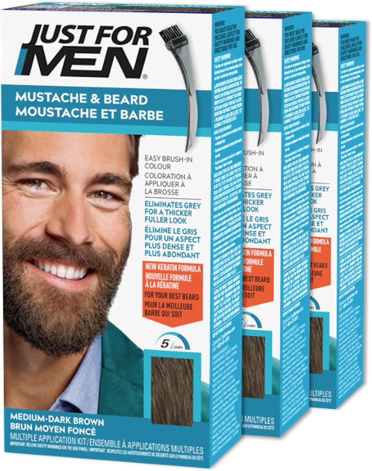 1 count (Pack of 3)Medium - Dark Brown