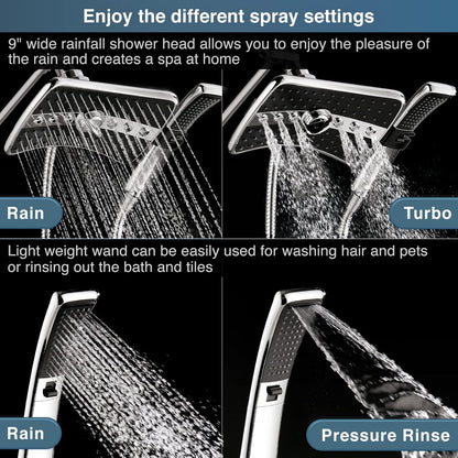 Upgrade Your Shower Experience with the BRIGHT SHOWERS High Pressure Dual Shower Head Combo