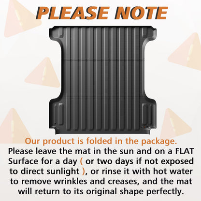 TripleAliners Truck Mat Compatible with 2019-2026 Chevy Silverado 1500 / GMC Sierra 1500 6.6FT Accessories, Truck Bed Mat Heavy Duty Custom Fit All Weather Protection TPE Pickup Liner, Standard Bed
