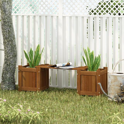 Furinno FG17478 Tioman Outdoor Patio Furniture Hardwood Potting Bench, Natural