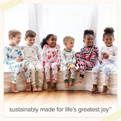 Burt's Bees Baby Organic Cotton Pajamas for Boys, 100% Cotton Pajama Set for Toddlers and Kids, Soft and Stretchable Fabric