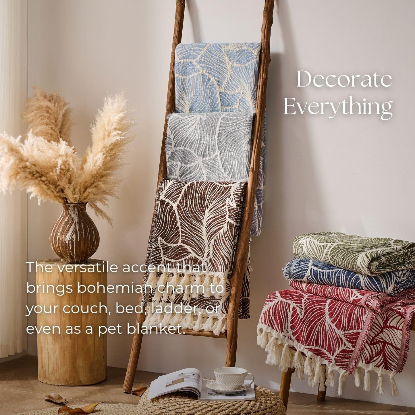Cozy Up with the DOWN HOME Chenille Cotton Throw Blanket
