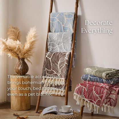 Cozy Up with the DOWN HOME Chenille Cotton Throw Blanket