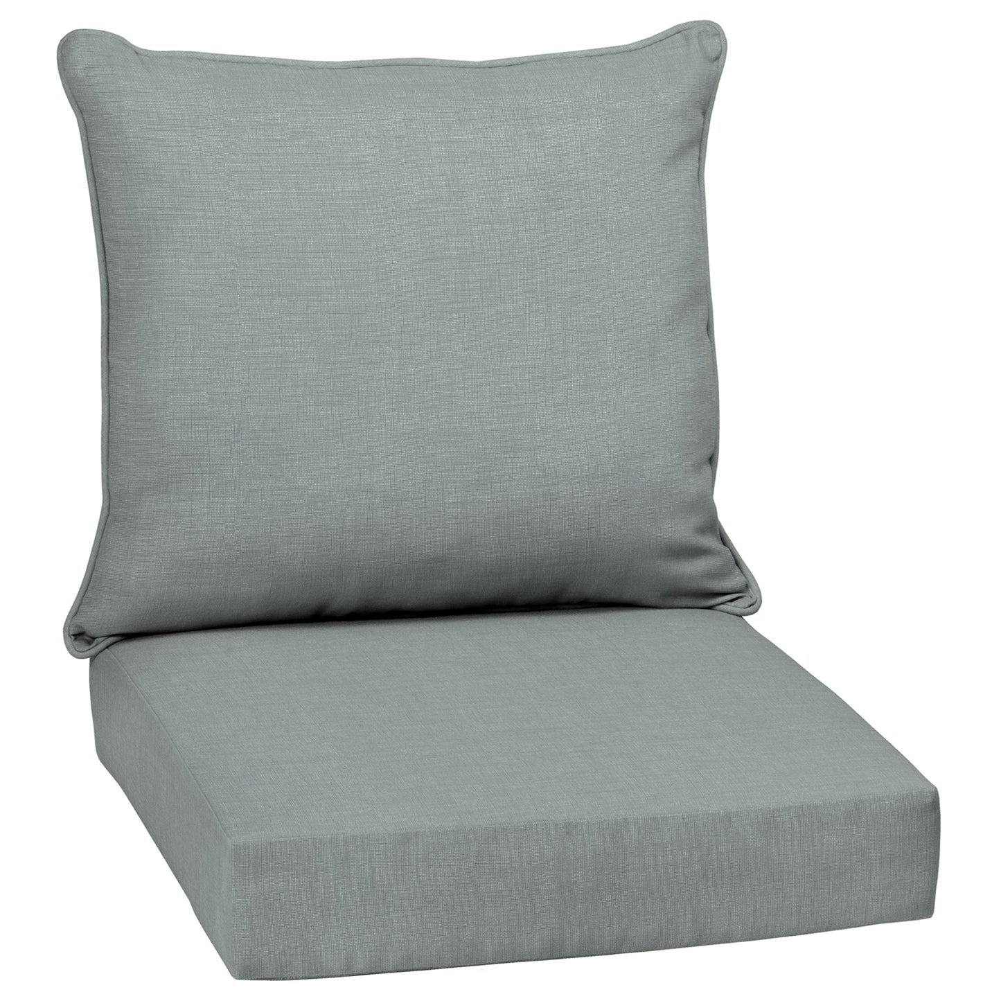 Arden Outdoor Foam Deep Seat Cushions Set, 24x24, Premium High-Density Foam, Never Flattens, Weather-Proof for Patio Chair Sofa Couch, Blue Shibori Stripe