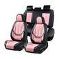 Coverado Car Seat Covers 5 Pieces, Full Set Universal Seat Covers for Cars, Waterproof Nappa Leather Auto Seat Protectors with Head Pillow, Car Interiors Fit for Most Sedans SUV Pick-up Truck, Black