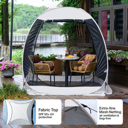 Alvantor Pop Up Screen House Tent, Instant Outdoor Gazebo with Mosquito Netting & UPF 50+ Sun Protection, Portable Canopy Shelter for Patio, Backyard, Camping (2-10 Person)