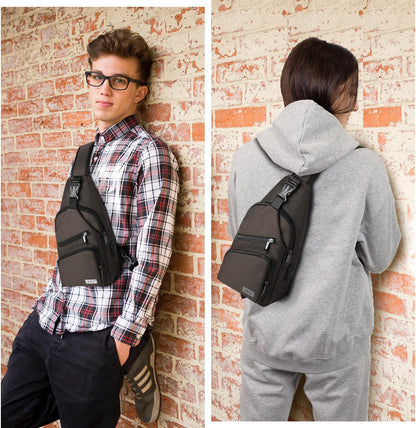 AMJ Sling Bag für Wandern und Outdoor, Umhängetasche, Reise-Brusttasche Daypack für Damen & Herren
