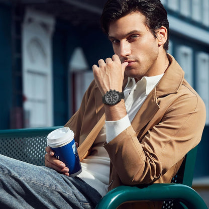BY BENYAR Uhren für Herren Analog Quarz Chronograph 30M Wasserdicht Leuchtend Großes Zifferblatt Herren Armbanduhren Business Arbeit Sport Freizeit Mode Designer Uhr Elegantes Geschenk für Herren