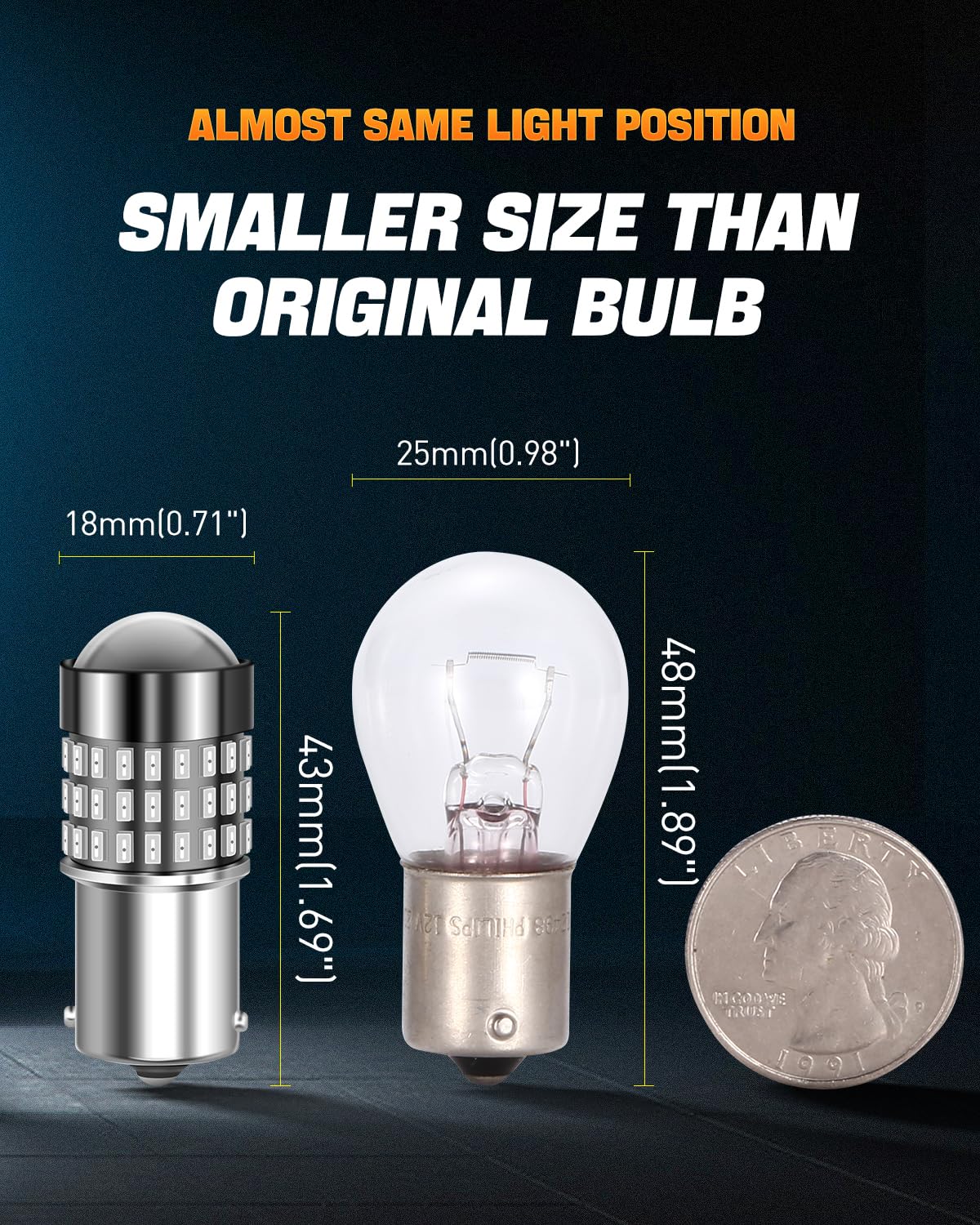 LUYED 3157 LED Bulbs Reverse Light Xenon White 1800 Lumens Super Bright 78 SMD 3056 3156 3057 4157 LED Bulbs,Used for Back Up Reverse Lights,Brake Lights,Tail Lights,Turn Signal Lights,Pack of 2